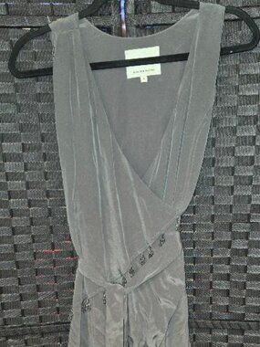 Madison Marcus 100% Silk Sleeveless Asymmetrical Wrap Mini Dress